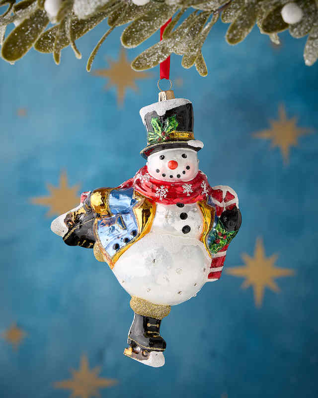 Skating Snowman Ornament